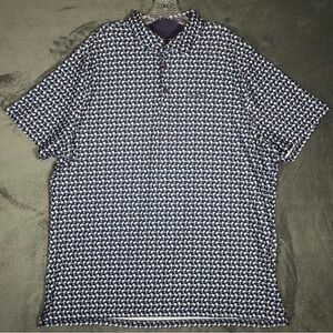 Men's Ben Sherman Sport Polo Golf Short Sleeve Size XXL Purple and Blue